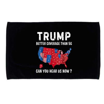 Trump Better Coverage Than 5g Can You Hear Us Now Usa Map Microfiber Hand Towel