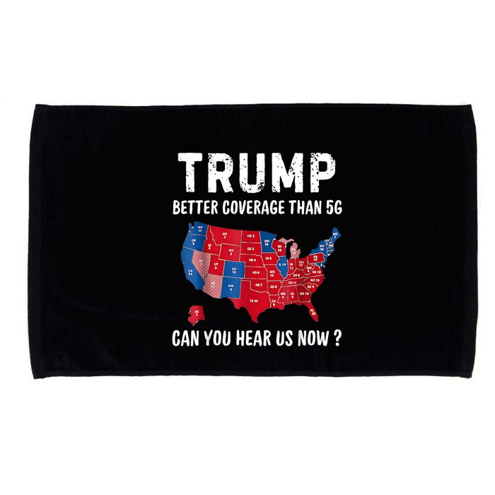 Trump Better Coverage Than 5g Can You Hear Us Now Usa Map Microfiber Hand Towel
