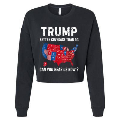 Trump Better Coverage Than 5g Can You Hear Us Now Usa Map Cropped Pullover Crew