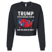 Trump Better Coverage Than 5g Can You Hear Us Now Usa Map Cropped Pullover Crew