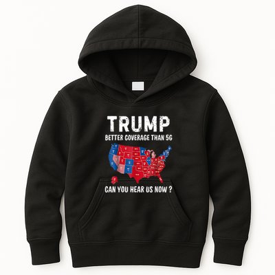 Trump Better Coverage Than 5g Can You Hear Us Now Usa Map Kids Hoodie