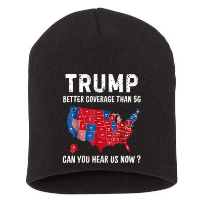 Trump Better Coverage Than 5g Can You Hear Us Now Usa Map Short Acrylic Beanie