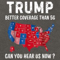 Trump Better Coverage Than 5g Can You Hear Us Now Usa Map Cotton Canvas Backpack