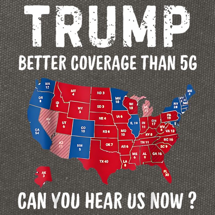 Trump Better Coverage Than 5g Can You Hear Us Now Usa Map Cotton Canvas Backpack