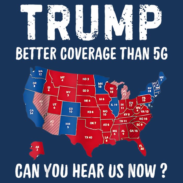 Trump Better Coverage Than 5g Can You Hear Us Now Usa Map Infant Baby Jersey Bodysuit