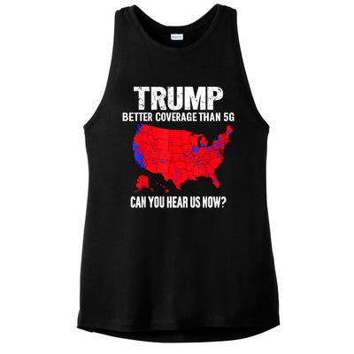 Trump Better Coverage Than 5g Can You Hear Us Now Ladies PosiCharge Tri-Blend Wicking Tank