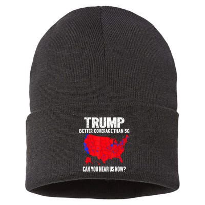 Trump Better Coverage Than 5g Can You Hear Us Now Sustainable Knit Beanie