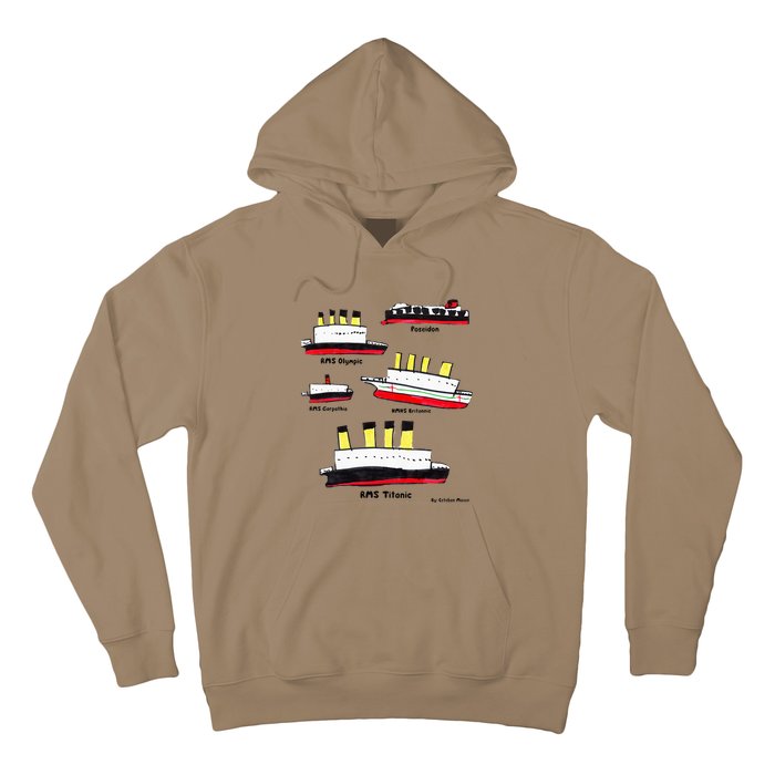 Titanic BritanicOPoseidon Carpathia Famous Ships. Hoodie