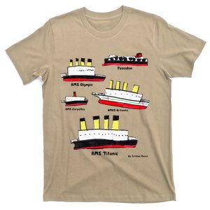 Titanic BritanicOPoseidon Carpathia Famous Ships. T-Shirt