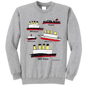 Titanic BritanicOPoseidon Carpathia Famous Ships. Sweatshirt