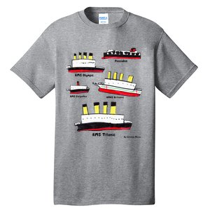 Titanic BritanicOPoseidon Carpathia Famous Ships. Tall T-Shirt