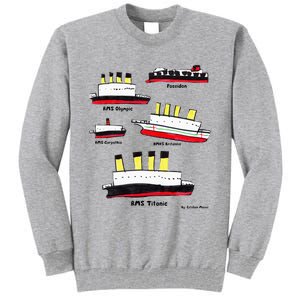 Titanic BritanicOPoseidon Carpathia Famous Ships. Tall Sweatshirt