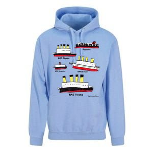 Titanic BritanicOPoseidon Carpathia Famous Ships. Unisex Surf Hoodie