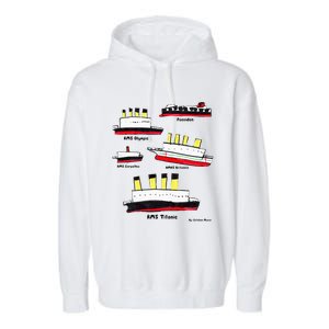 Titanic BritanicOPoseidon Carpathia Famous Ships. Garment-Dyed Fleece Hoodie