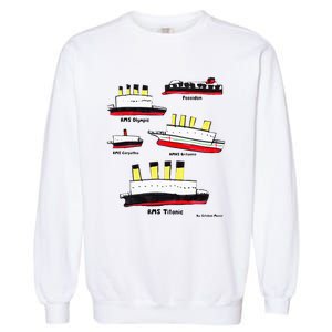 Titanic BritanicOPoseidon Carpathia Famous Ships. Garment-Dyed Sweatshirt