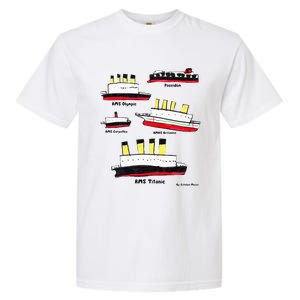 Titanic BritanicOPoseidon Carpathia Famous Ships. Garment-Dyed Heavyweight T-Shirt