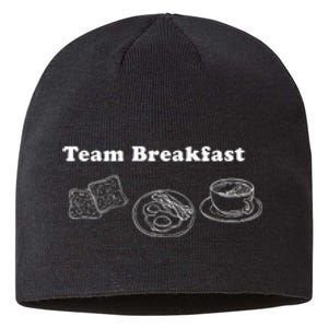 Team Breakfast Coffee Eggs Sustainable Beanie