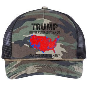 Trump Better Coverage Than 5g Can You Hear Us Now Politics Retro Rope Trucker Hat Cap