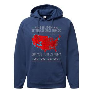 Trump Better Coverage Than 5g Can You Hear Us Now Sweater Performance Fleece Hoodie