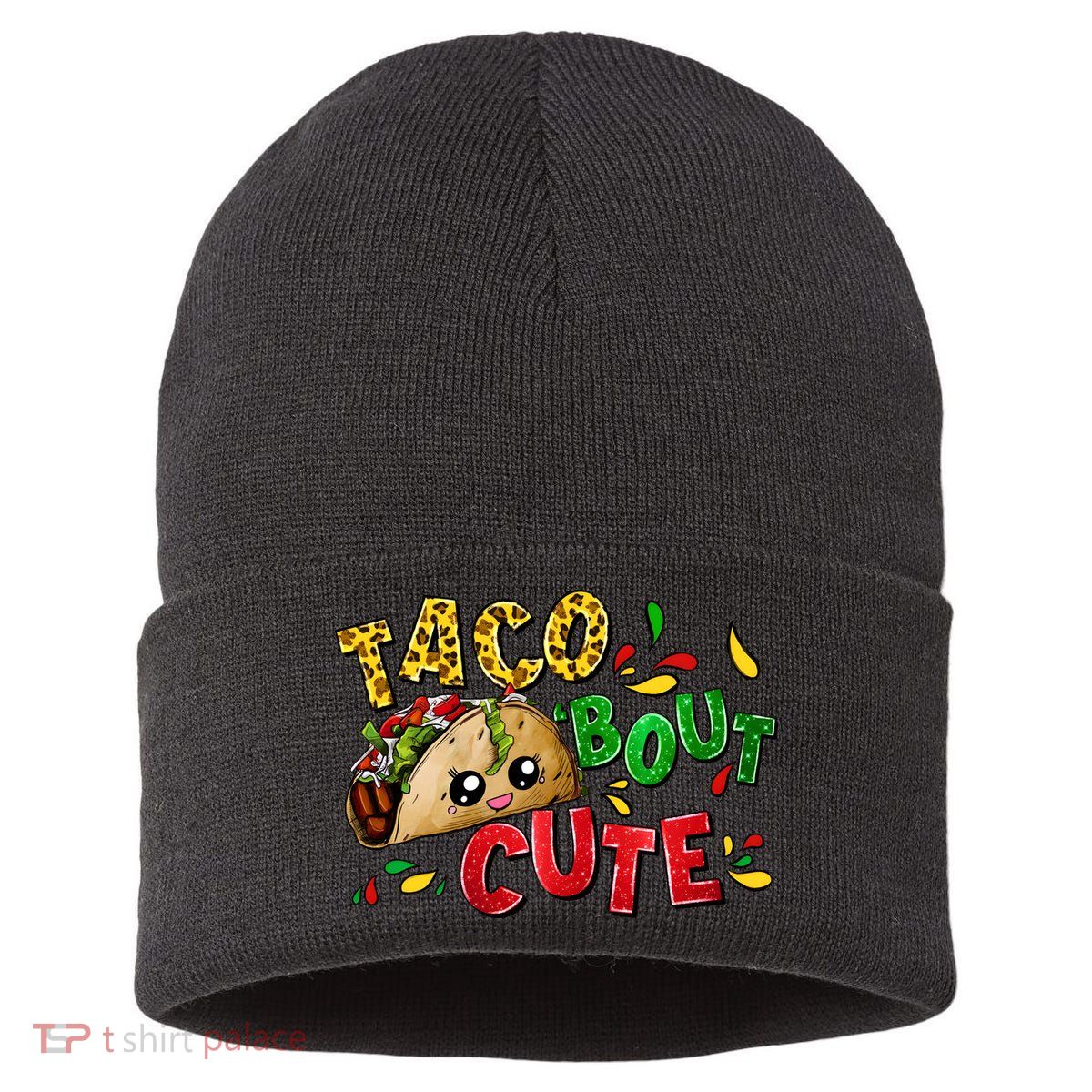 Taco Bout Cute Mexican Fiesta Party Sustainable Knit Beanie