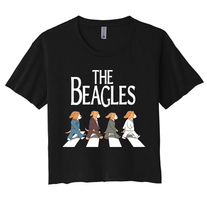 The Beagles Classic Beagle Dog For Beagle Lovers Women's Crop Top Tee