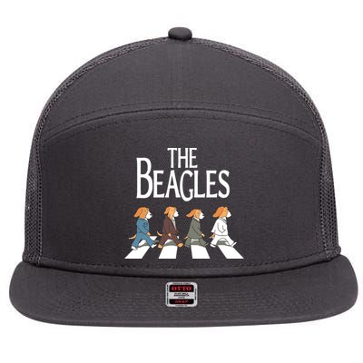 The Beagles Classic Beagle Dog For Beagle Lovers 7 Panel Mesh Trucker Snapback Hat