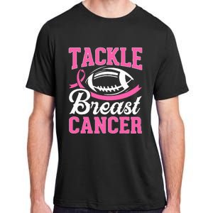 Tackle Breast Cancer Awareness Football Pink Ribbon Adult ChromaSoft Performance T-Shirt