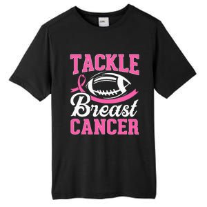 Tackle Breast Cancer Awareness Football Pink Ribbon Tall Fusion ChromaSoft Performance T-Shirt