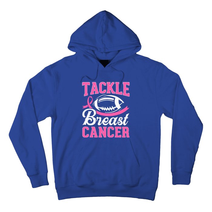 Tackle Breast Cancer Awareness Football Pink Ribbon Hoodie