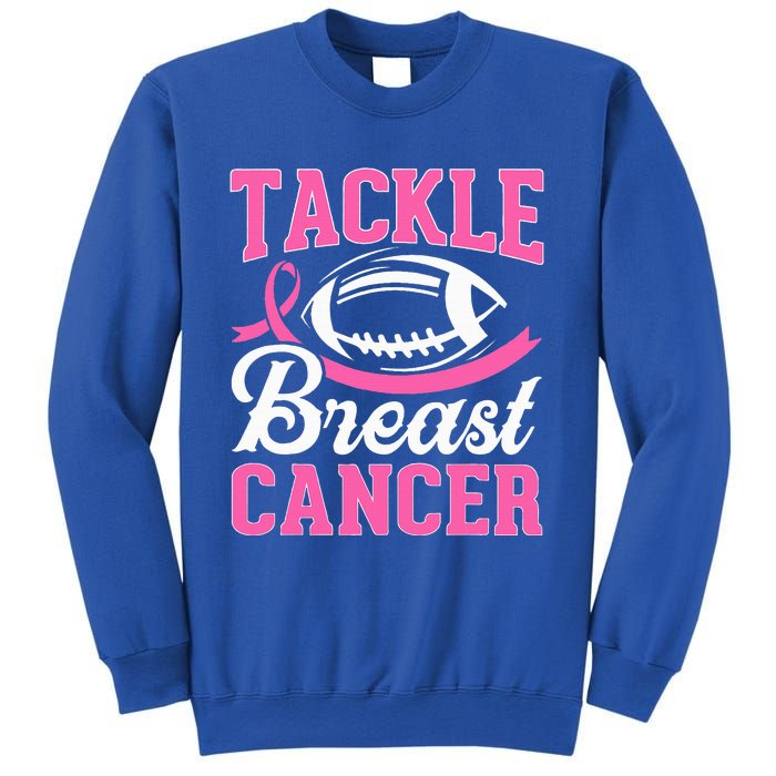 Tackle Breast Cancer Awareness Football Pink Ribbon Sweatshirt