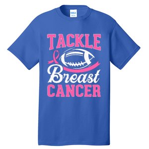 Tackle Breast Cancer Awareness Football Pink Ribbon Tall T-Shirt