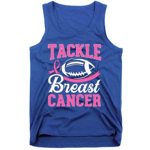 Tackle Breast Cancer Awareness Football Pink Ribbon Tank Top