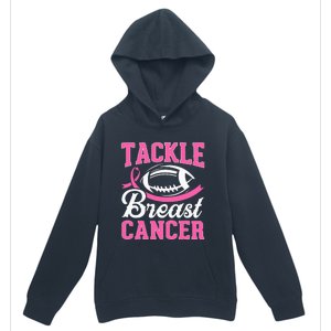 Tackle Breast Cancer Awareness Football Pink Ribbon Urban Pullover Hoodie