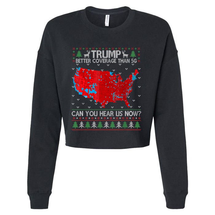 Trump Better Coverage Than 5g Can You Hear Us Now Sweater Cropped Pullover Crew