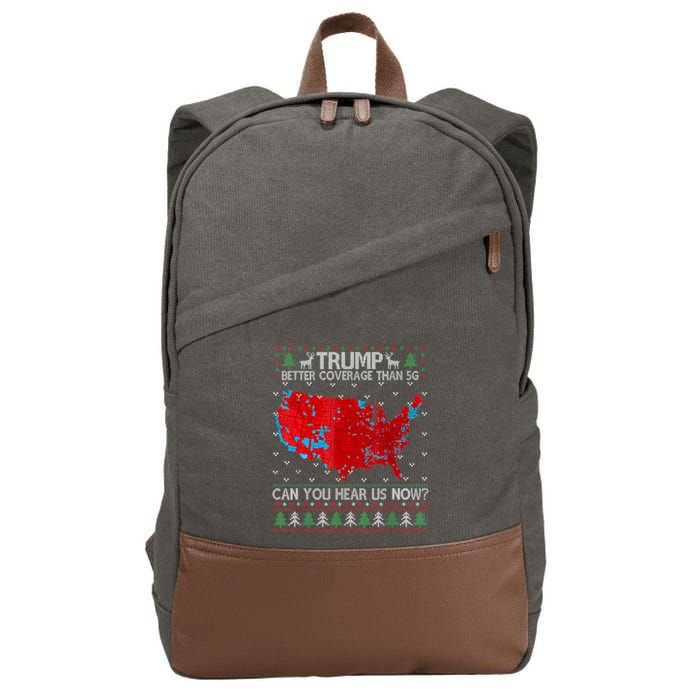 Trump Better Coverage Than 5g Can You Hear Us Now Sweater Cotton Canvas Backpack
