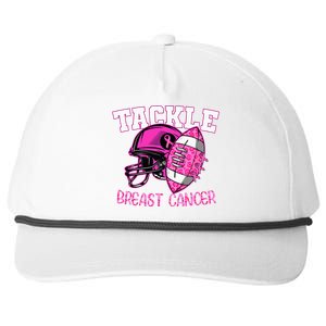 Tackle Breast Cancer Awareness American Footballribbon Snapback Five-Panel Rope Hat