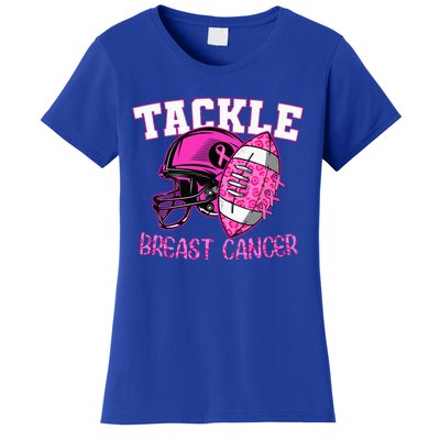 Tackle Breast Cancer Awareness American Footballribbon Women's T-Shirt