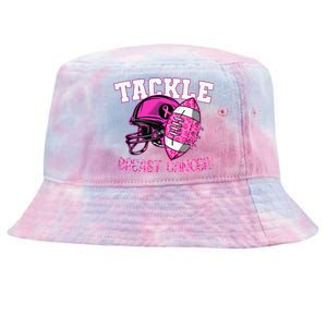 Tackle Breast Cancer Awareness American Footballribbon Tie-Dyed Bucket Hat