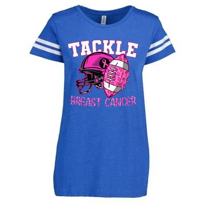 Tackle Breast Cancer Awareness American Footballribbon Enza Ladies Jersey Football T-Shirt