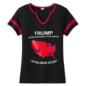 Trump Better Coverage Than Verizon Can You Hear Us Now Ladies Halftime Notch Neck Tee