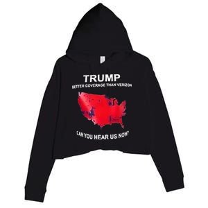 Trump Better Coverage Than Verizon Can You Hear Us Now Crop Fleece Hoodie