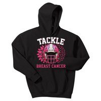 Tackle Breast Cancer Awareness Pink Ribbon Football Boy Kids Kids Hoodie