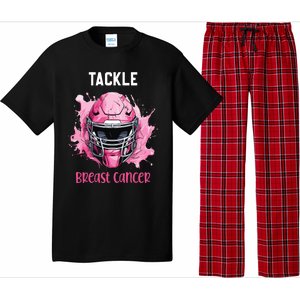 Tackle Breast Cancer Awareness Pink Ribbon Football Boy Kids Pajama Set