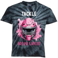 Tackle Breast Cancer Awareness Pink Ribbon Football Boy Kids Kids Tie-Dye T-Shirt