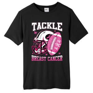 Tackle Breast Cancer Awareness Pink Ribbon Football Boy Kids Tall Fusion ChromaSoft Performance T-Shirt