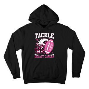 Tackle Breast Cancer Awareness Pink Ribbon Football Boy Kids Tall Hoodie