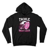 Tackle Breast Cancer Awareness Pink Ribbon Football Boy Kids Tall Hoodie