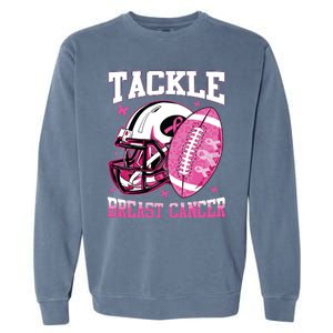 Tackle Breast Cancer Awareness Pink Ribbon Football Boy Kids Garment-Dyed Sweatshirt