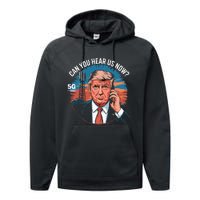 Trump Better Coverage Than 5g Can You Hear Us Now Performance Fleece Hoodie