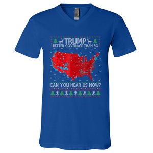 Trump Better Coverage Than 5g Can You Hear Us Now Gift V-Neck T-Shirt